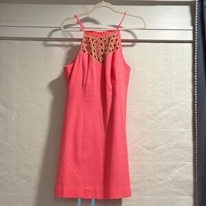Lilly Pulitzer Pink Mini Dress with Gold Accents